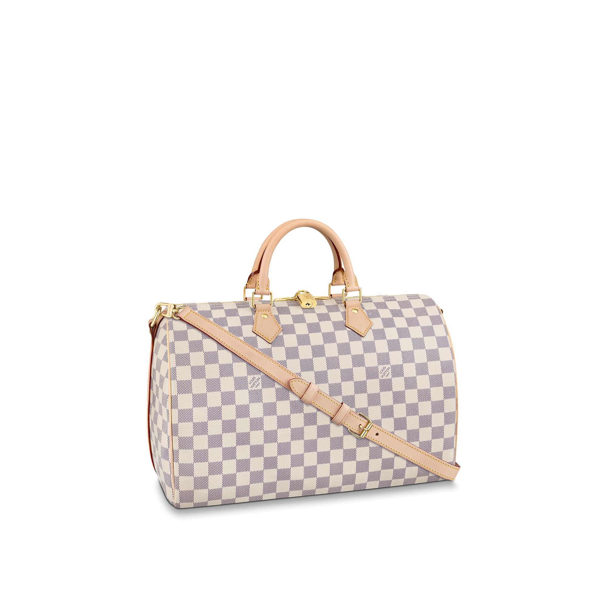 Speedy Bandoulière 35 Damier Azur Canvas Handbags LOUIS VUITTON